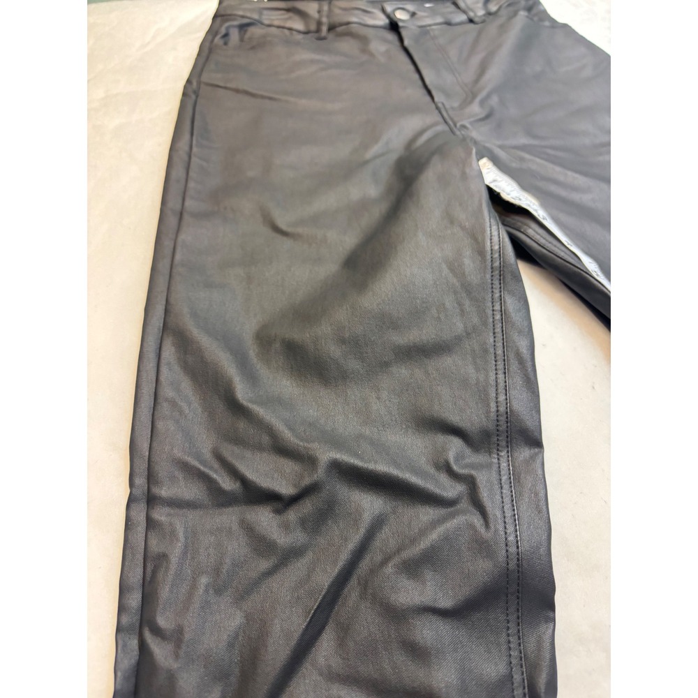 GB Black Faux Leather Skinny Pants High Rise Size 11 GB4576CDN2 NEW - Picture 4 of 11